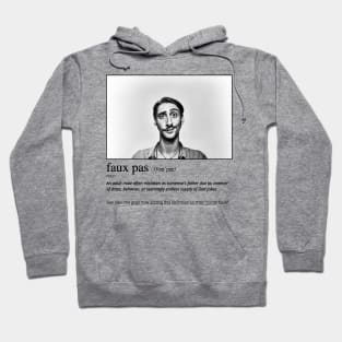 Funny Faux Pas Dad Joke Pun with "Suave" Picture Back Version (MD23Frd014) Hoodie